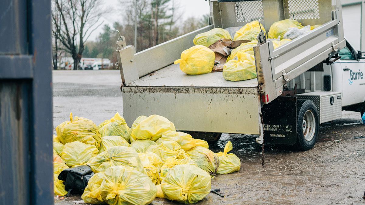 Garbage bags collected during Spring into Clean 2023