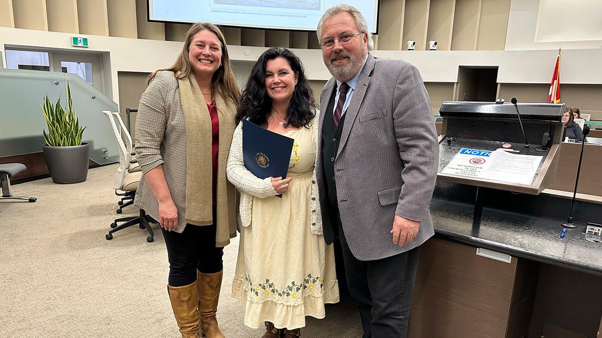 Councillor Kungl, Jaime Grant, Councillor Nixon