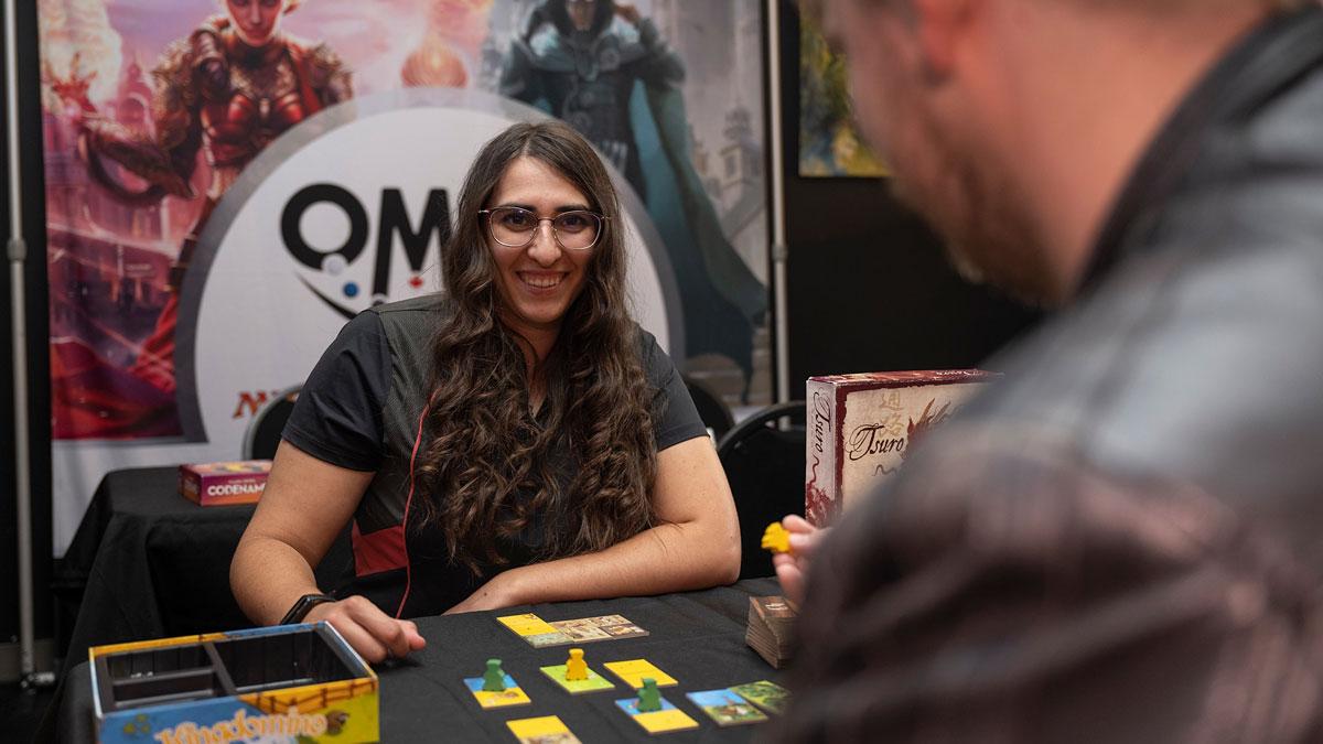 People playing board games at Game On