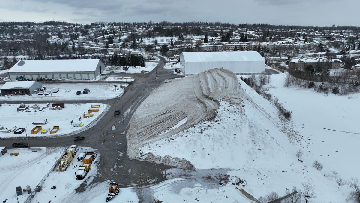 Large pile of snow.
