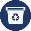 Recycling containers icon