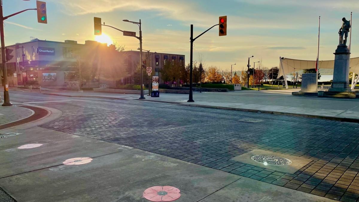 Downtown Barrie Poppy Crosswalk