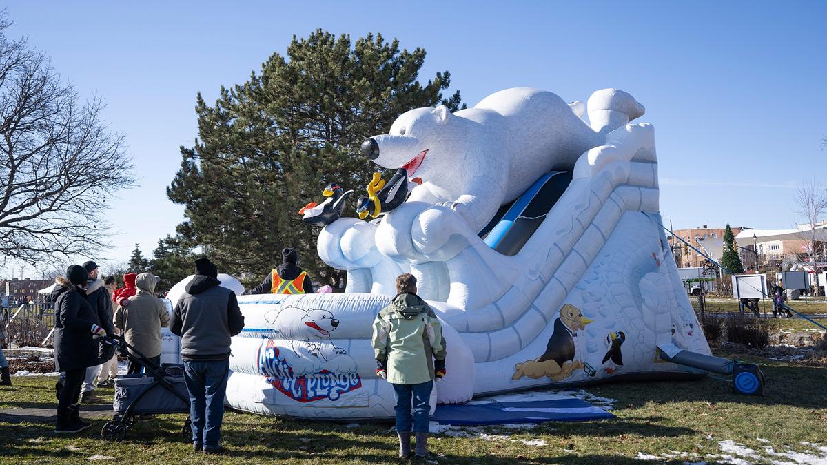 Inflatable of a polar bear